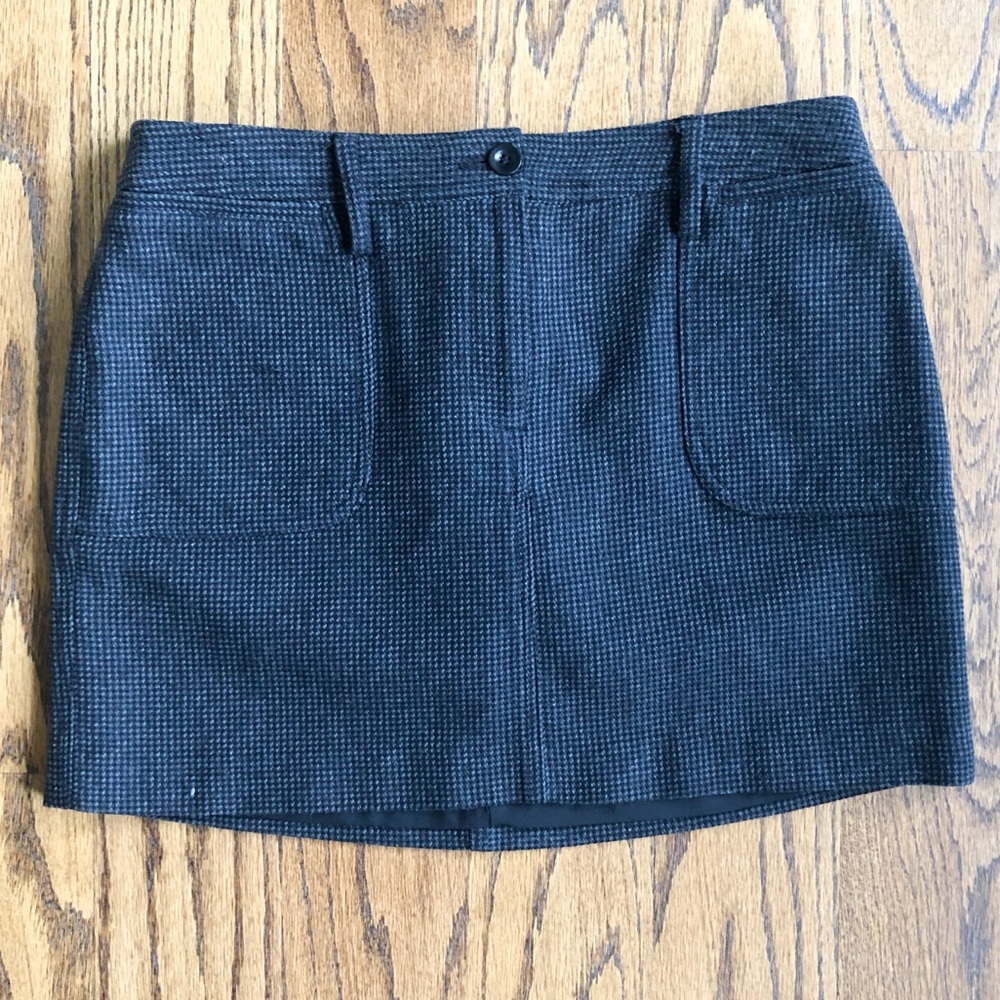 J. Crew Grey-Brown Tweed Miniskirt